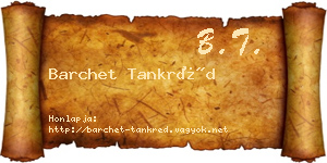 Barchet Tankréd névjegykártya